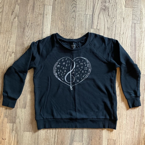 torrid Sweaters - Torrid Black Heart Music Sweater
